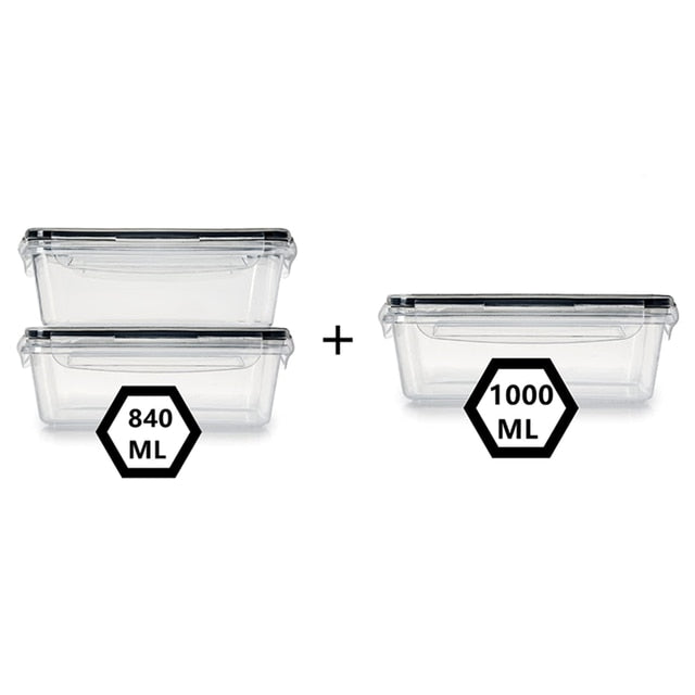 Food Storage Container with Lid, Leak Proof Snap Lock, BPA Free